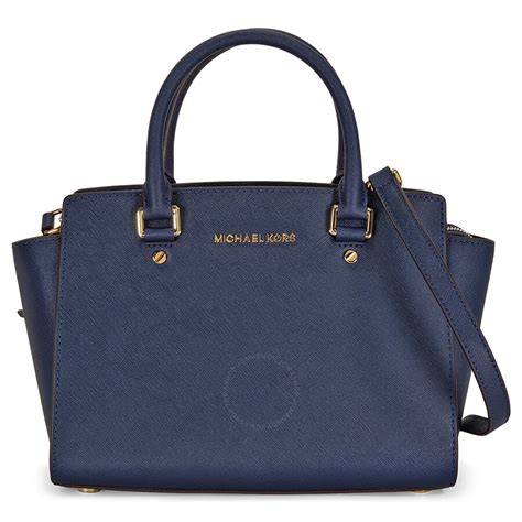 michael kors selma handbag navy|michael kors selma satchel.